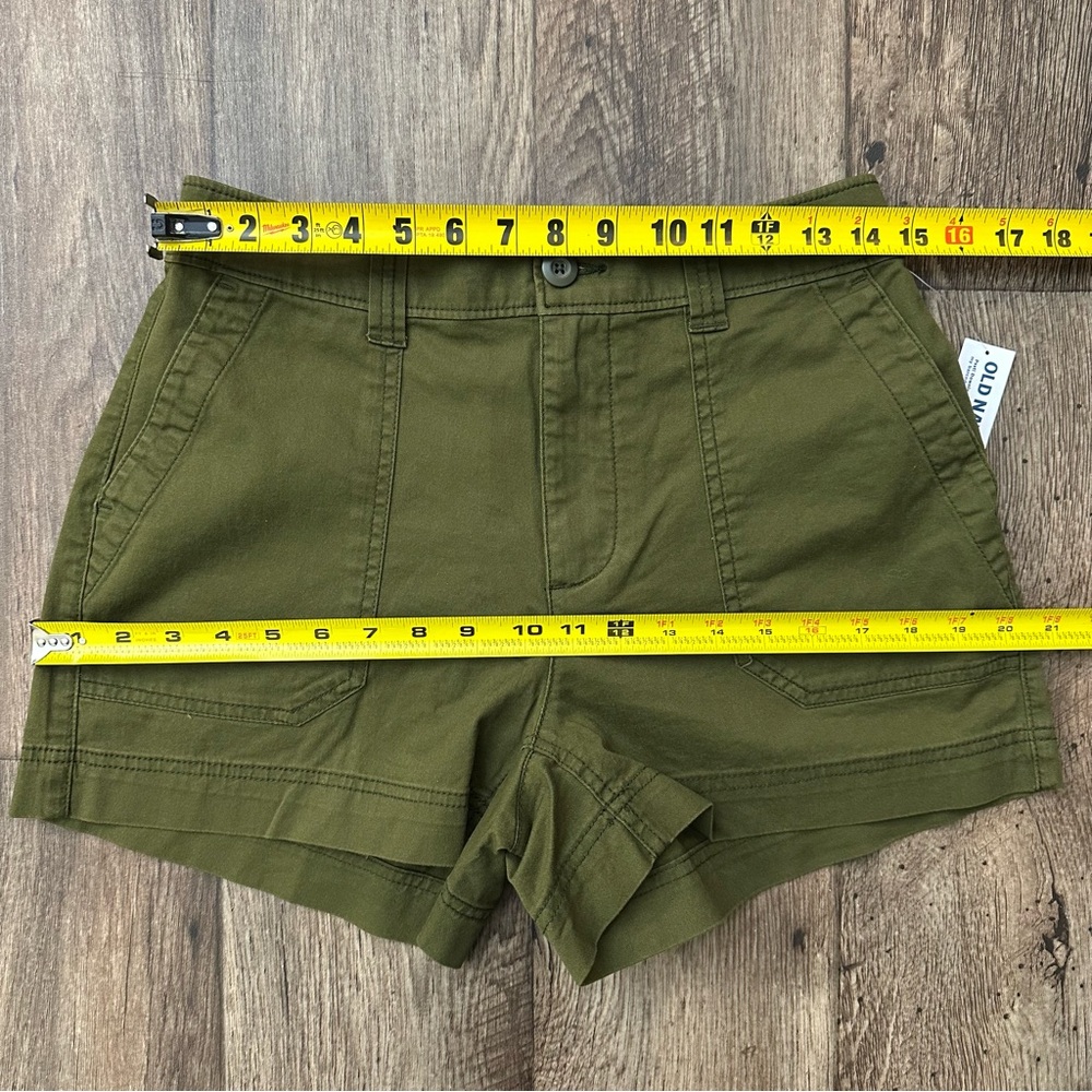 Old Navy High Rise Chino Shorts Women’s Size S Green - Picture 7 of 8